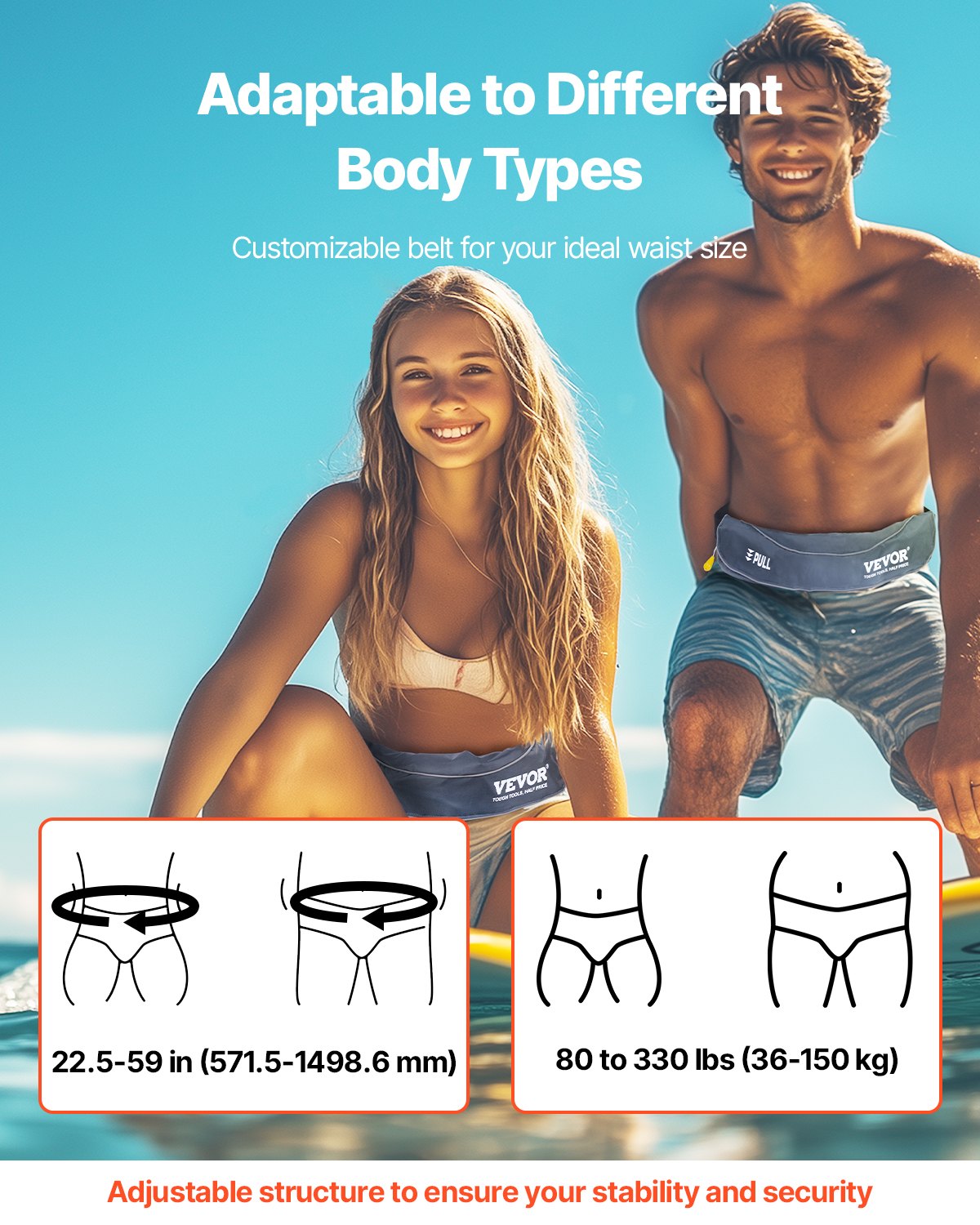 Manual Inflatable Belt Pack For Adults PFD Gray CO2 Cylinder Not Included