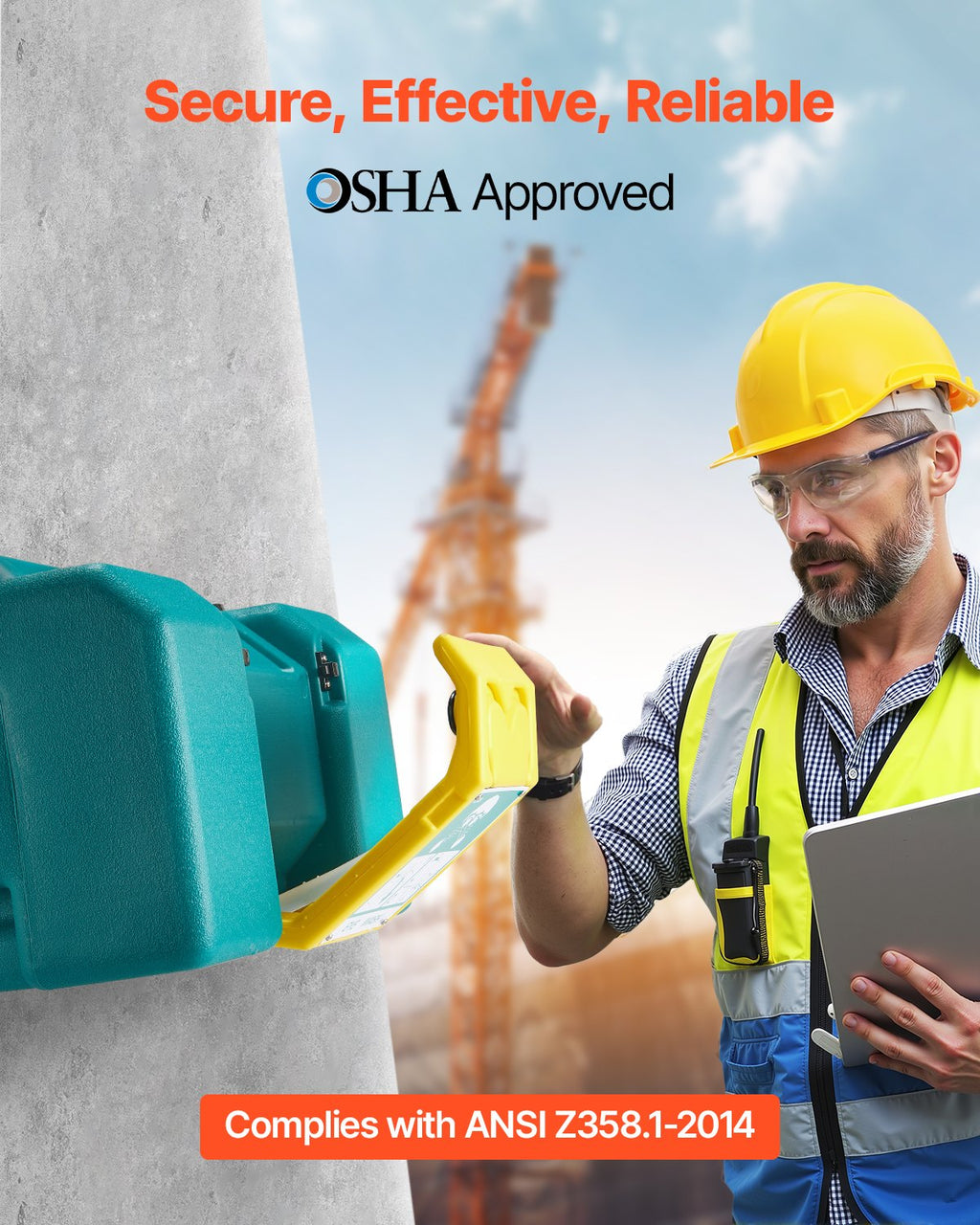 Portable Eye Wash Station 8-Gal OSHA-Approved Emergency Eyewash Station Green