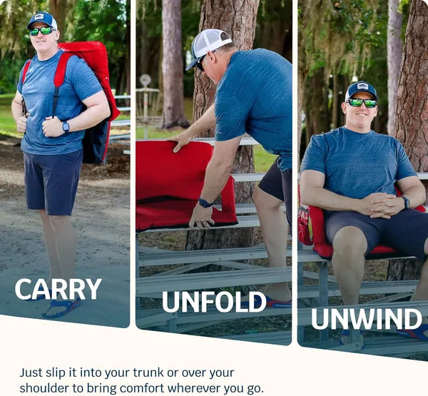 Alpcour Heated Reclining Stadium Seat For Bleachers With Back Support