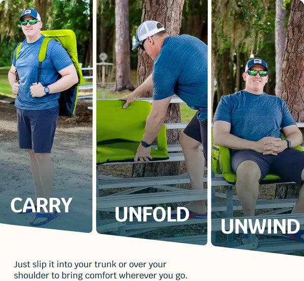 Alpcour Heated Reclining Stadium Seat For Bleachers With Back Support