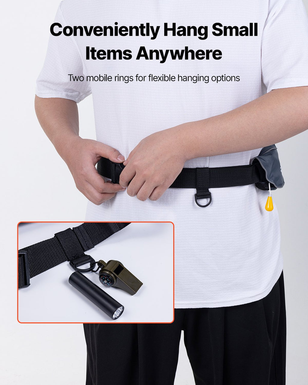 Manual Inflatable Belt Pack For Adults PFD Gray CO2 Cylinder Not Included