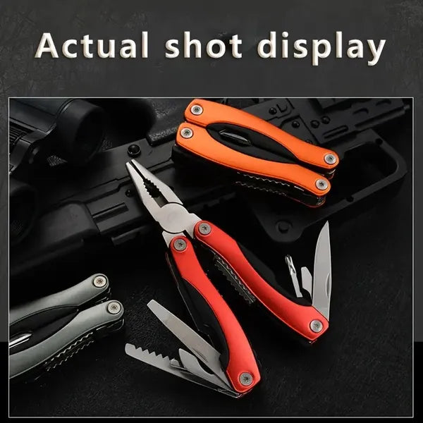 Professional Stainless Steel Pliers Tool Set: Multi-function Knife, Nylon Sheath, Etc. - The Perfect Gift For Camping, Survival, Hiking, Etc.!