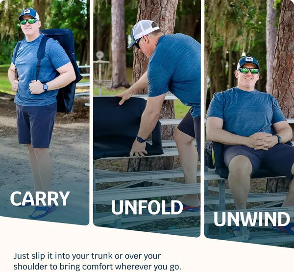 Alpcour Premium Heated Massage Reclining Stadium Seat For Bleachers With Back Support