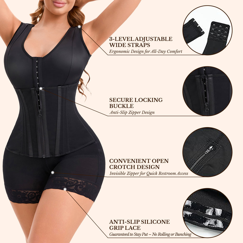 Fajas Colombianas Moldeadoras Overbust Shapewear For Women Tummy Control Full Body Shaper & Butt Lifter Post Surgery Compression Garment